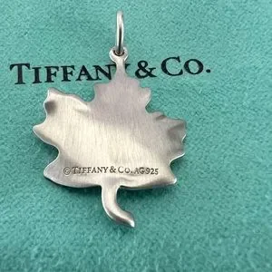 Tiffany Jewelry Matte Silver Maple Leaf Charm Poshmark